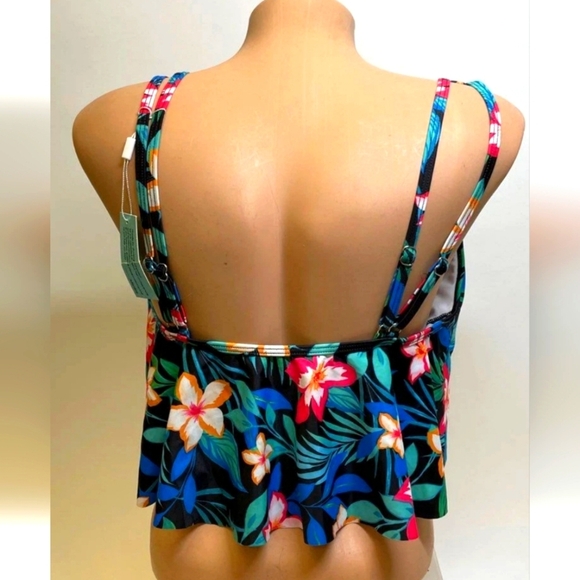 Maxine Of Hollywood Vibrant floral tankini BNWT SIZE large - Picture 3 of 5